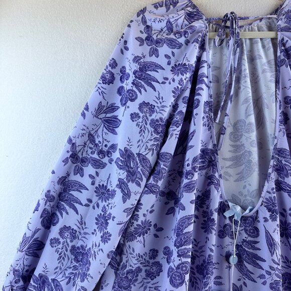 NWT Hill House Maxi Dress Womens Medium Floral Purple Boho Cottage The Simone - Picture 14 of 15